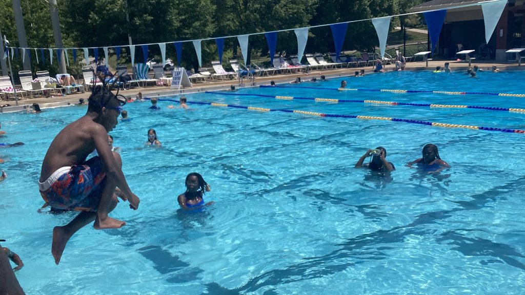 St. Louis scholars enjoying a swim St. Louis scholars enjoying a swim