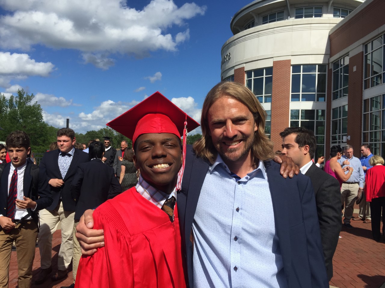 Ryan with Evan, a St. Louis collegian.