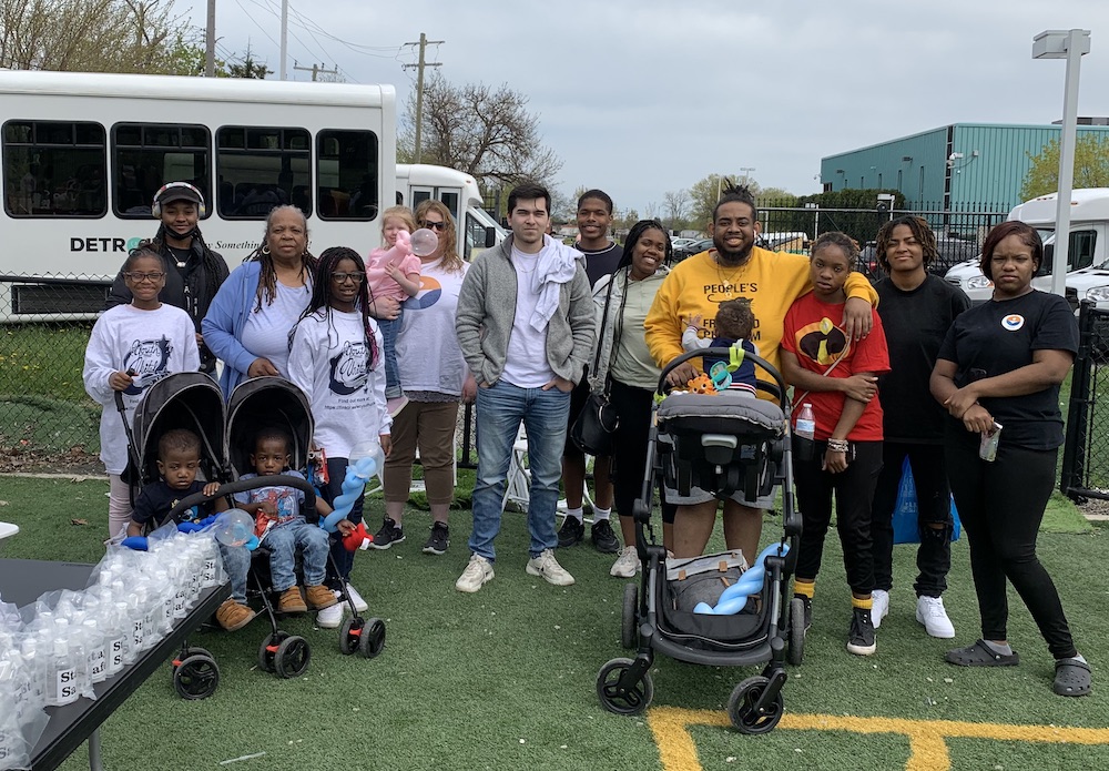 Group in front of SAY Play The Detroit academy group outside of SAY Play Center