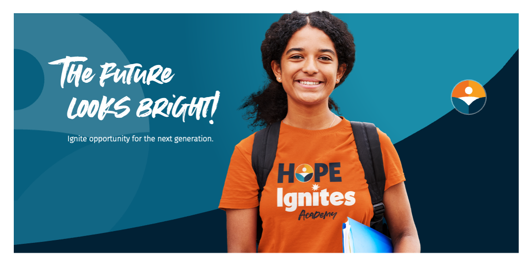 Hope Ignites Slide Future Looks Bright-Blue Hope Ignites The Future Looks Bright-Blue