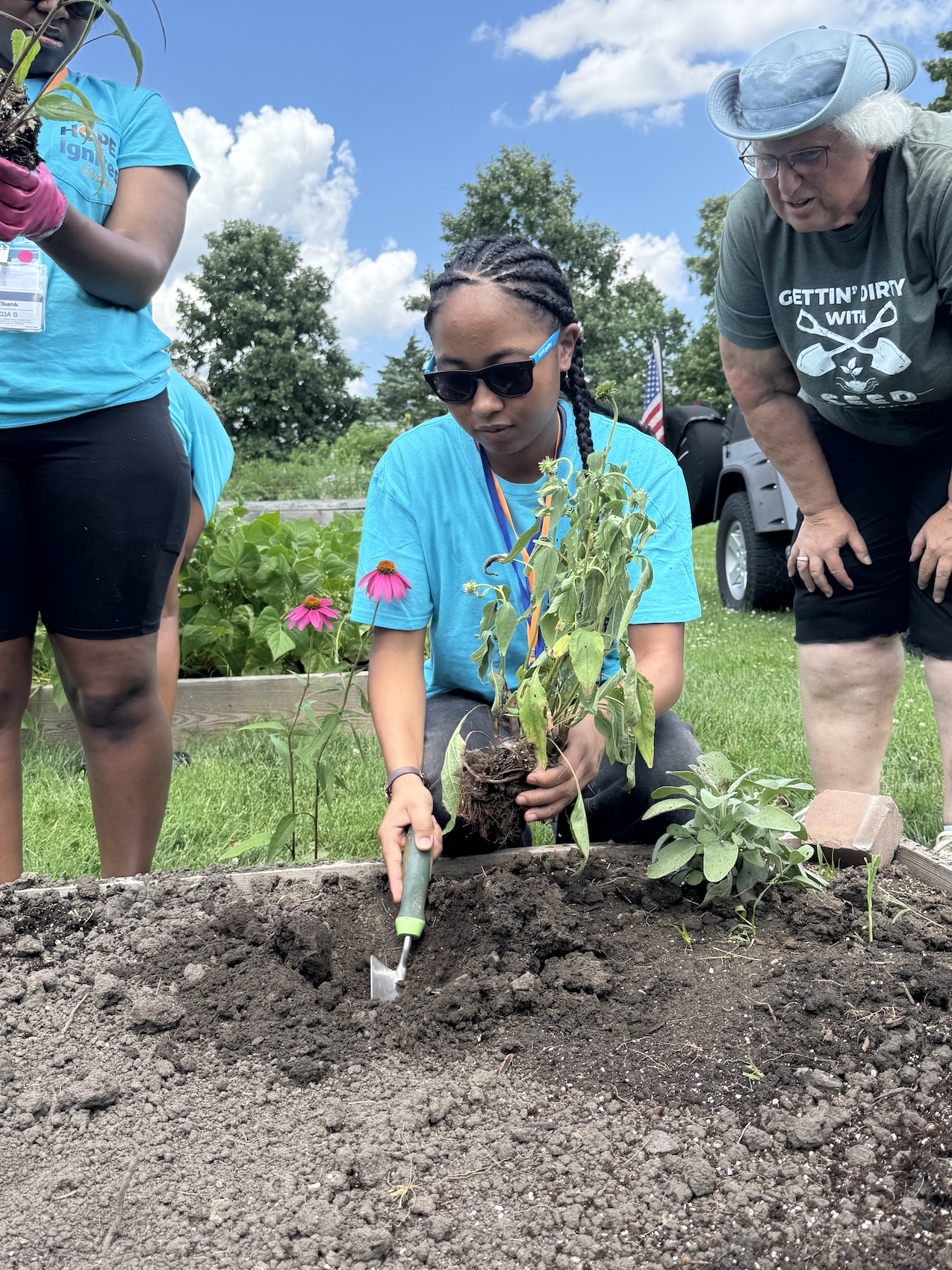 Community service at Envision U 2025, community garden, service learning